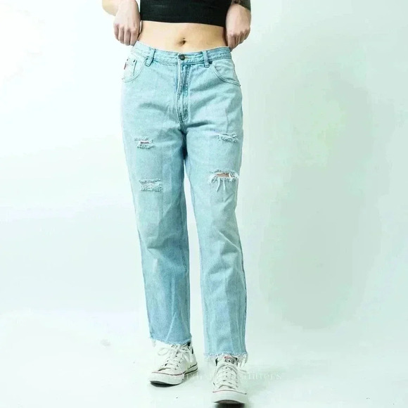 Vintage 90's Bugle Boy Gold Crest Mom Jeans - 33x30 - Picture 5 of 15